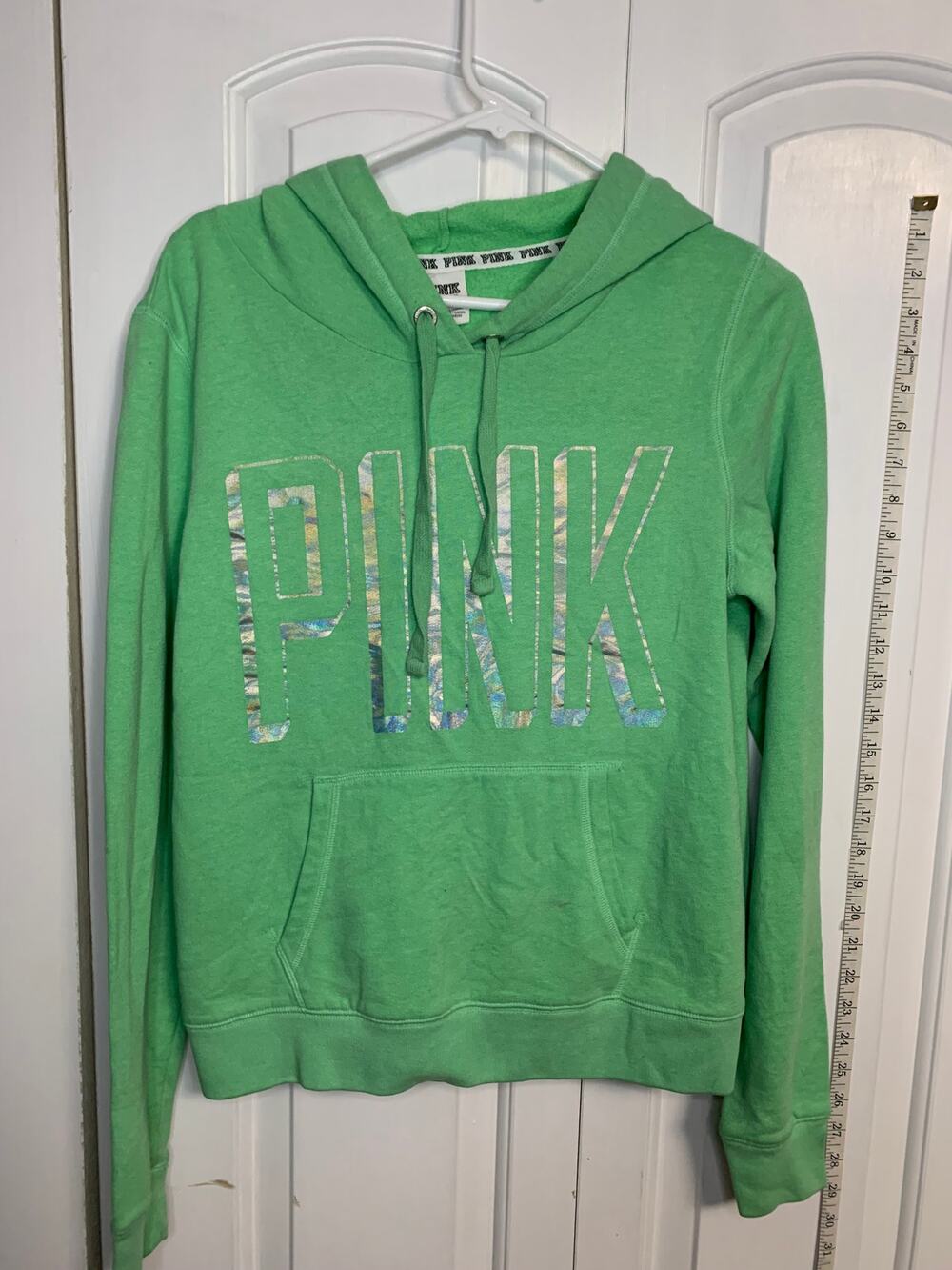 Green Victoria Secret Pink Hoodie - Picture 1 of 3